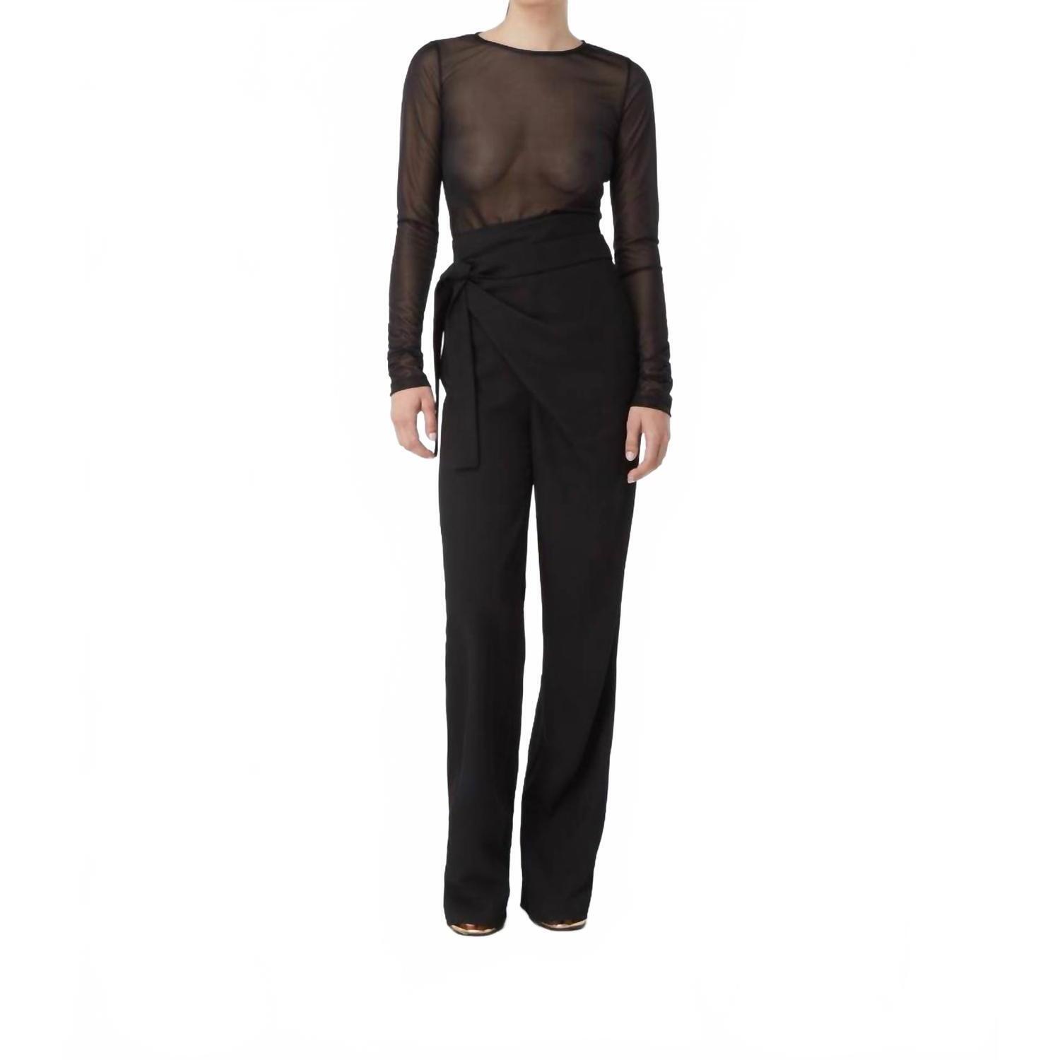New Gauge 81 Carlow Pants With Drape Detail In Black